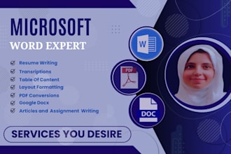 create, format, design and fix ms word documents