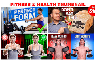 design fitness, workout, and health thumbnail