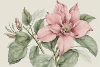 draw botanical illustration art for you