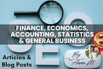 write SEO articles on accounting, finance and economics