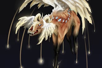 draw concept art for characters, dragons and monsters