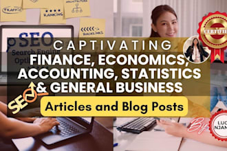 write articles or blogs on accounting, finance and economics