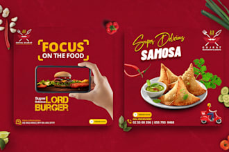 design creative restaurant and food poster in few hours