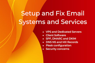 fix any email issues including spam, dns, dkim, dmarc, bmi, security, mx and spf