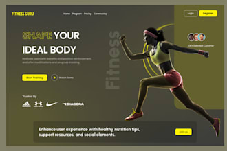 create a high converting yoga and workout website