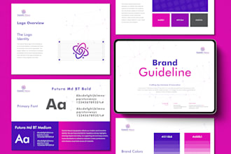 do professional brand book, logo design and branding guidelines