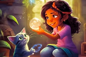 children story book illustration and cover