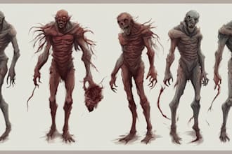 draw horror character illustration