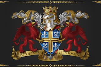 do regal heraldic coat of arms family crest logo
