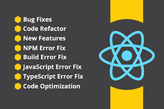 setup, fix errors, bugs and refactor your react or nextjs code