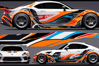 design awesome car, van, vehicle wrap design and vehicle stickers