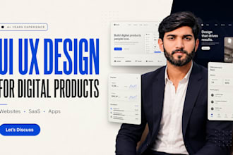 design modern UI UX website, saas dashboard and app designs in figma