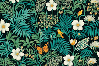 draw botanical and animal designs and patterns for you