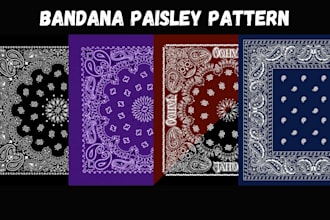 create customized bandana paisley designs