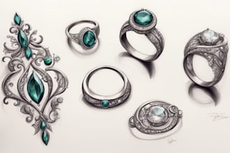 create stylish jewelry sketch design for you