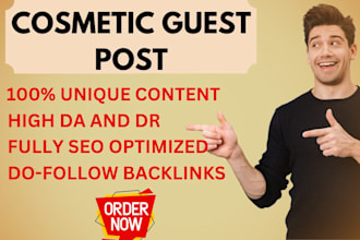 publish cosmetic guest post on 1mplus traffic 90plus da DR sites , SEO backlinks