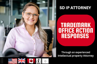 assist you in addressing trademark office actions or responding to objections