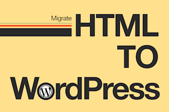 migrate your HTML website to wordpress with SEO optimization