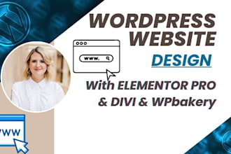 design creative wordpress website with elementor