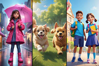 illustrate children story book illustration, children story, book illustration