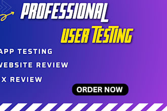 do ux audit review, user testing, website and app tester, website audit
