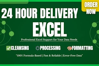 clean, format and process excel data