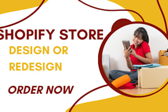 design a stunning, high converting shopify website or shopify dropshipping store