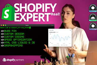 do custom shopify coding and fix any shopify bug