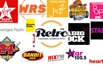play your all styles of song on popular switzerland and sweden radio