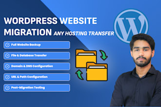 migrate your wordpress website on hostinger, wpengine, bluehost etc