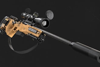 create 3d model for any props or weapons to game, rendering and 3d printing