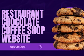 design website for restaurant coffee club food shop cafe chef fastfood bakery