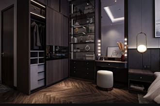 render 3d interior, interior design, house, restaurant  3d exterior and interior