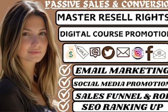 boost master resell right, online course with email marketing sales funnel, seo