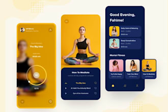 develop android and ios meditation app, affirmation app, yoga app, calm app