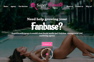 design onlyfans agency website, onlyfans management website