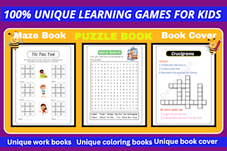create kids coloring pages, worksheets ,kids activity books