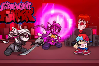 design fnf character, fnf sprite sheet animation, fnf background, fnf mod music