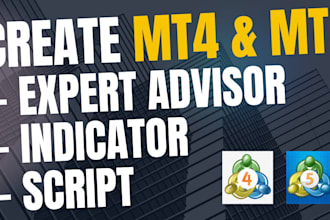 create custom expert advisors and trading bots for mt4,mt5 in mql4,mql5