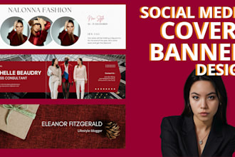 design linkedin and facebook banner, cover, header