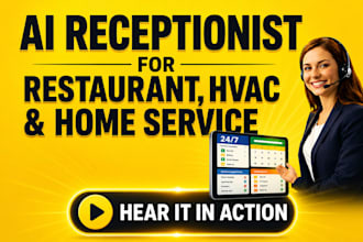 build ai receptionist for restaurants,hvac,home services contractors