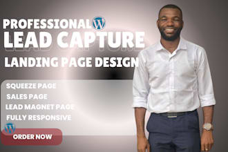 design one page website, lead capture page, landing page design