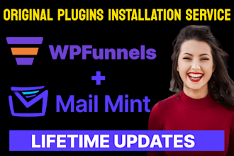 install wpfunnels pro and mail mint pro original updatable