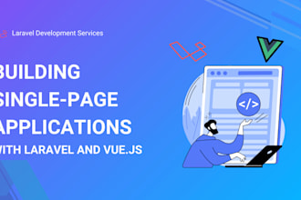 develop frontend and backend website using vue and laravel