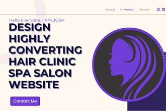 design catchy website for clinic hair salon spa massage parlor cosmetic barber