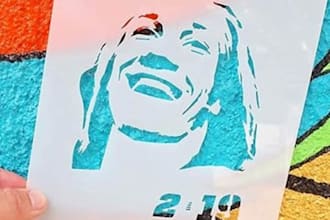 do vector stencil of logo text portrait any artwork for laser cutting