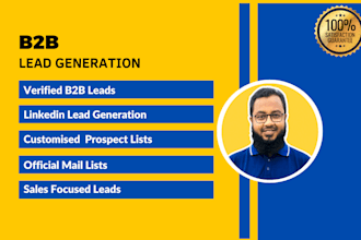 do b2b lead generation for any industry to provide a sales focused outreach list