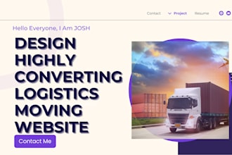 design logistics trucking dispatch freight broker cargo moving website