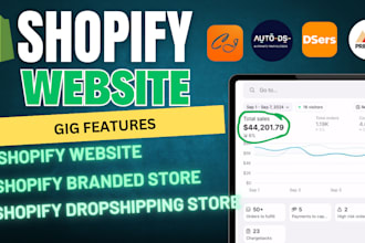 build converting shopify store, design shopify website and shopify dropshipping