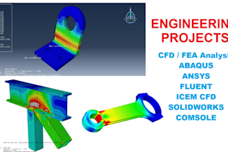 do structural analysis, cfd analysis, fea on abaqus, ansys, solidworks